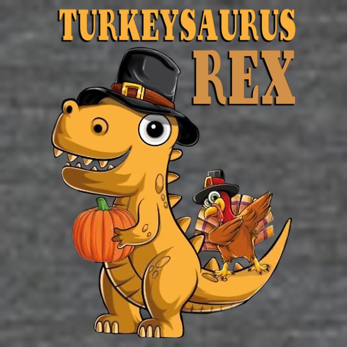 Kids Turkeysaurus Rex Turkey Dino Thanksgiving Hoodie