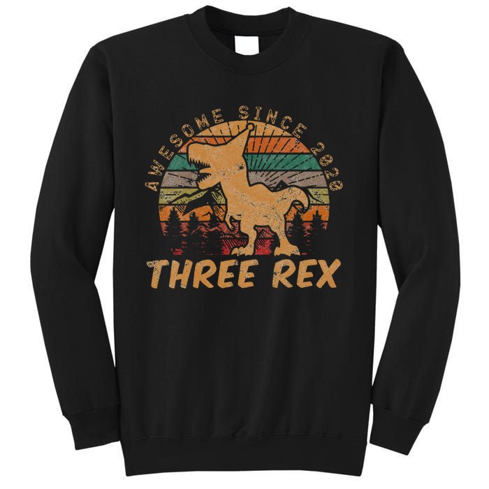 Kids Three Rex 3rd Birthday Gifts Third Dinosaur 3 Year Old Sweatshirt