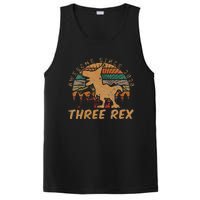 Kids Three Rex 3rd Birthday Gifts Third Dinosaur 3 Year Old PosiCharge Competitor Tank