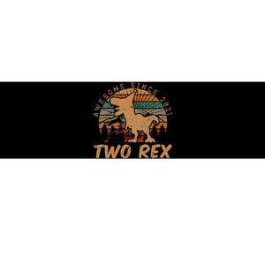 Kids Two Rex 2nd Birthday Gifts Second Dinosaur 2 Year Old Bumper Sticker