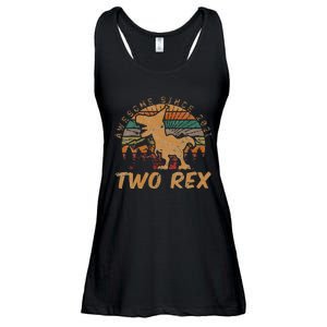 Kids Two Rex 2nd Birthday Gifts Second Dinosaur 2 Year Old Ladies Essential Flowy Tank