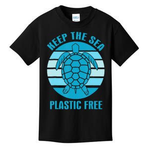 Keep The Sea Plastic Free Turtle Earth Day Kids T-Shirt