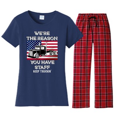 Keep Truckin Staff USA Women's Flannel Pajama Set