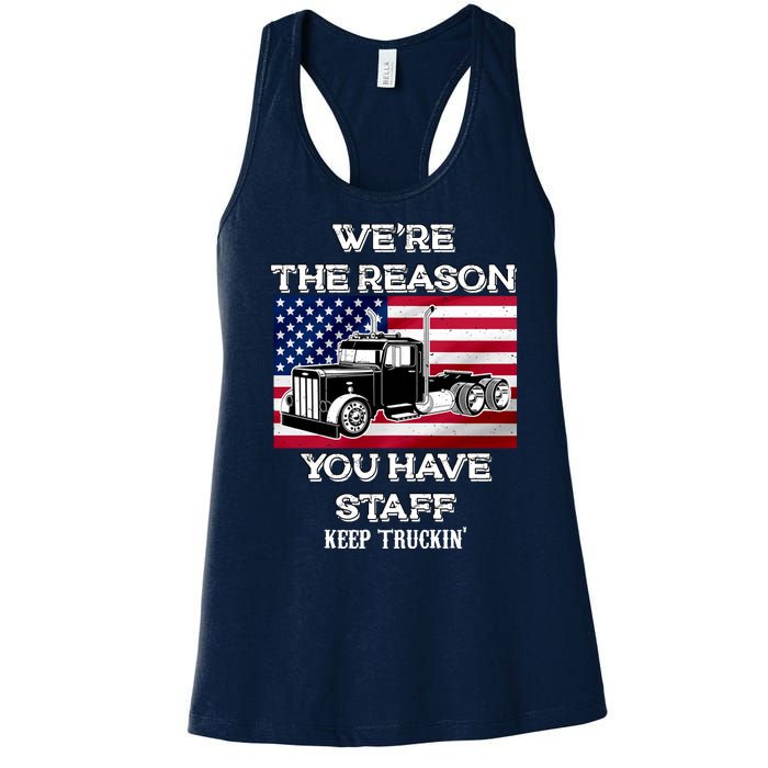 Keep Truckin Staff USA Women's Racerback Tank