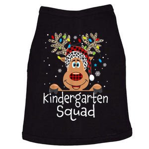 Kindergarten Teacher Squad Reindeer Funny Teacher Christmas Doggie Tank