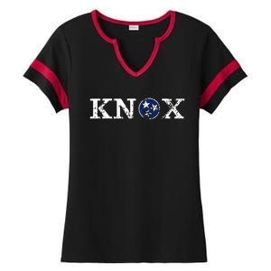 Knoxville Tennessee State Flag Art Gifts Distressed Knox Ladies Halftime Notch Neck Tee