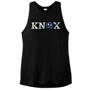 Knoxville Tennessee State Flag Art Gifts Distressed Knox Ladies PosiCharge Tri-Blend Wicking Tank