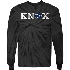 Knoxville Tennessee State Flag Art Gifts Distressed Knox Tie-Dye Long Sleeve Shirt