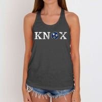 Knoxville Tennessee State Flag Art Gifts Distressed Knox Women's Knotted Racerback Tank