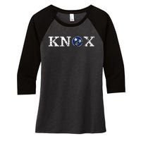 Knoxville Tennessee State Flag Art Gifts Distressed Knox Women's Tri-Blend 3/4-Sleeve Raglan Shirt