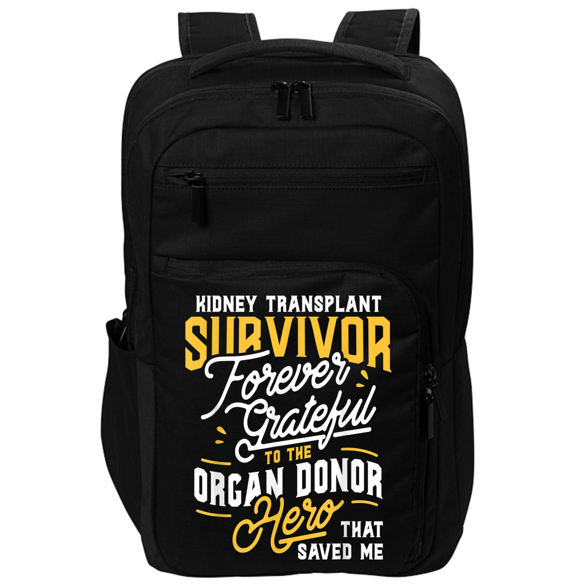 Kidney Transplant Survivor Organ Transplant Kidney Recipient Impact Tech Backpack