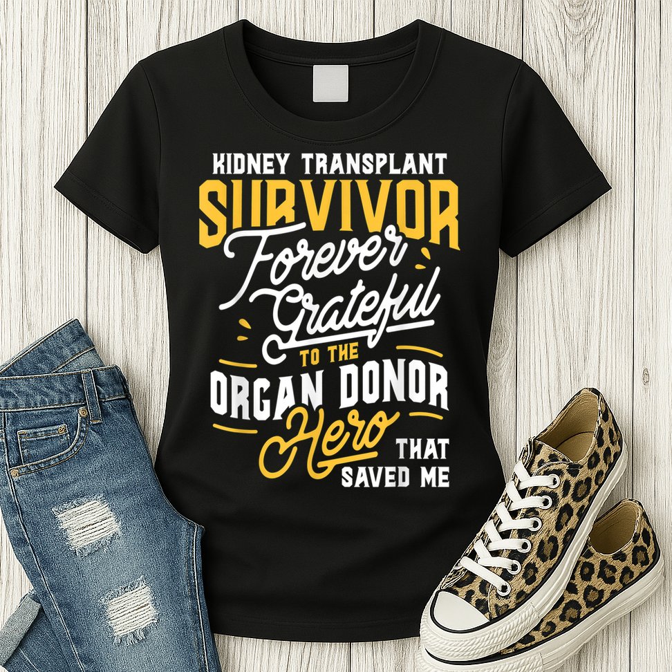 Kidney Transplant Survivor Organ Transplant Kidney Recipient Womens T-Shirt