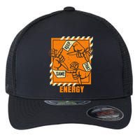 Keep That Same Energy Orange Color Graphic Flexfit Unipanel Trucker Cap