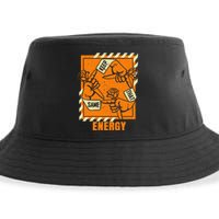 Keep That Same Energy Orange Color Graphic Sustainable Bucket Hat