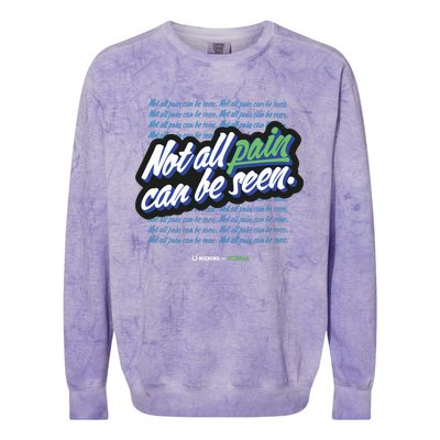 Kicking The Stigma Not All Pain Can Be Seen Colorblast Crewneck Sweatshirt