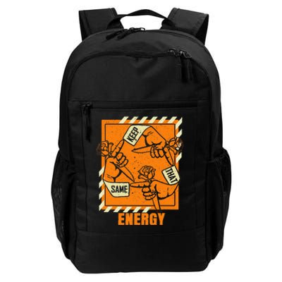 Keep That Same Energy Orange Color Graphic Daily Commute Backpack