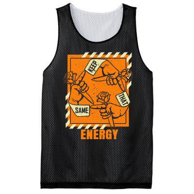 Keep That Same Energy Orange Color Graphic Mesh Reversible Basketball Jersey Tank