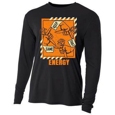 Keep That Same Energy Orange Color Graphic Cooling Performance Long Sleeve Crew