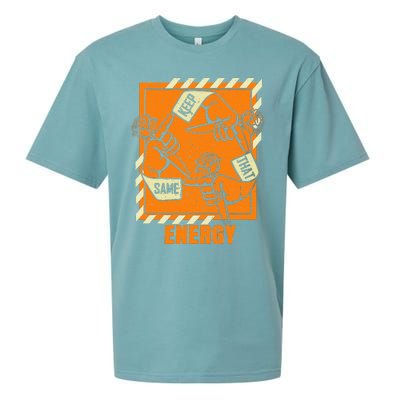 Keep That Same Energy Orange Color Graphic Sueded Cloud Jersey T-Shirt