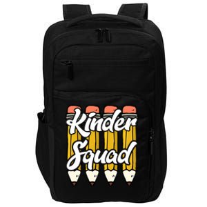 Kinder Teacher Squad Kindergarten Team Funny Gift Impact Tech Backpack