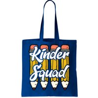 Kinder Teacher Squad Kindergarten Team Funny Gift Tote Bag