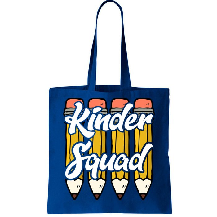 Kinder Teacher Squad Kindergarten Team Funny Gift Tote Bag