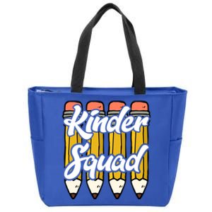 Kinder Teacher Squad Kindergarten Team Funny Gift Zip Tote Bag