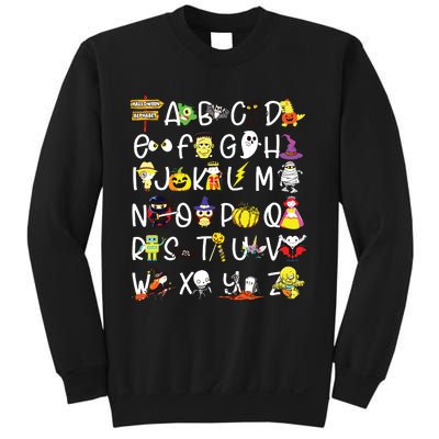 Kindergarten Teacher Student Abc Alphabet Halloween Sweatshirt