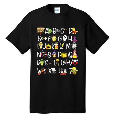 Kindergarten Teacher Student Abc Alphabet Halloween Tall T-Shirt