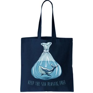 Keep The Sea Plastic Free Save The Planet Environment Ocean Tote Bag