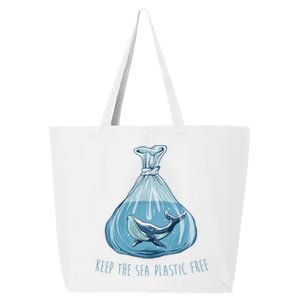 Keep The Sea Plastic Free Save The Planet Environment Ocean 25L Jumbo Tote