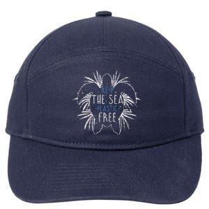 Keep The Sea Plastic Free Sea Turtle 7-Panel Snapback Hat