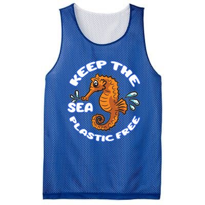 Keep The Sea Plastic Free Gift Environtal Protection Seahorse Gift Mesh Reversible Basketball Jersey Tank