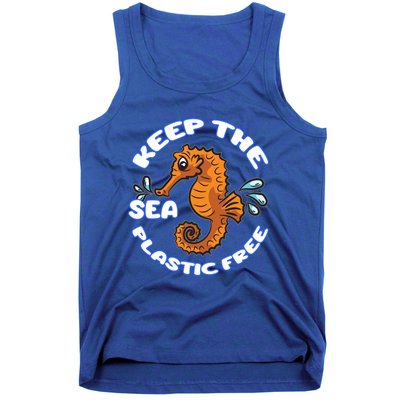 Keep The Sea Plastic Free Gift Environtal Protection Seahorse Gift Tank Top