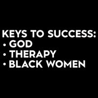 Keys To Success God Therapy Black Women Button