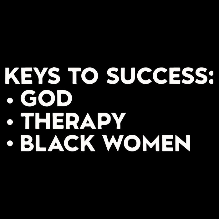 Keys To Success God Therapy Black Women Button