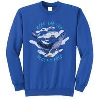 Keep The Sea Plastic Free Animal Beluga Whale Gift Sweatshirt