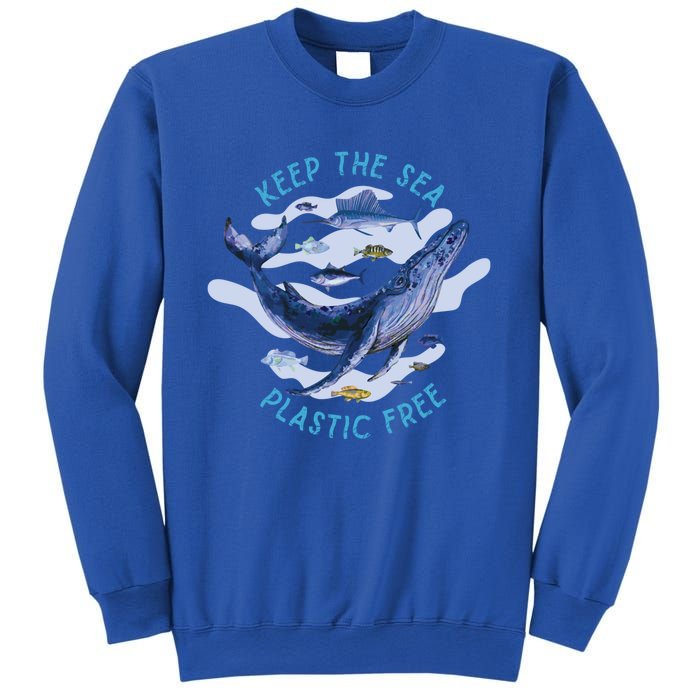 Keep The Sea Plastic Free Animal Beluga Whale Gift Sweatshirt