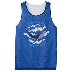 Keep The Sea Plastic Free Animal Beluga Whale Gift Mesh Reversible Basketball Jersey Tank