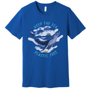 Keep The Sea Plastic Free Animal Beluga Whale Gift Premium T-Shirt