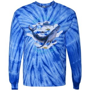 Keep The Sea Plastic Free Animal Beluga Whale Gift Tie-Dye Long Sleeve Shirt