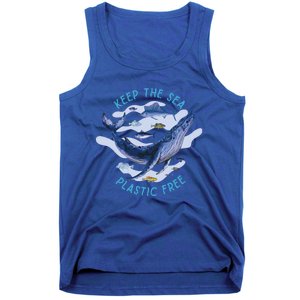 Keep The Sea Plastic Free Animal Beluga Whale Gift Tank Top