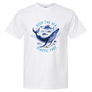 Keep The Sea Plastic Free Animal Beluga Whale Gift Garment-Dyed Heavyweight T-Shirt