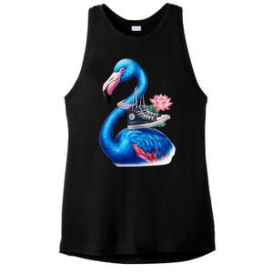 Kamala The Stylish Flamingo Takes Flight Ladies PosiCharge Tri-Blend Wicking Tank