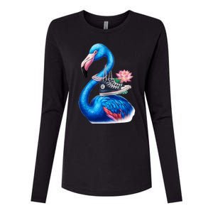 Kamala The Stylish Flamingo Takes Flight Womens Cotton Relaxed Long Sleeve T-Shirt