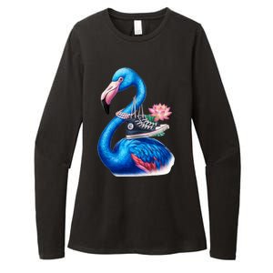 Kamala The Stylish Flamingo Takes Flight Womens CVC Long Sleeve Shirt