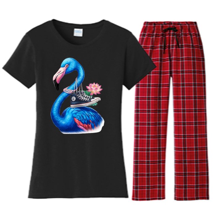 Kamala The Stylish Flamingo Takes Flight Women's Flannel Pajama Set