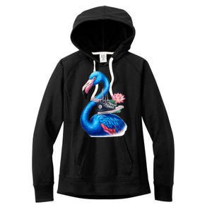 Kamala The Stylish Flamingo Takes Flight Women's Fleece Hoodie