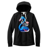 Kamala The Stylish Flamingo Takes Flight Women's Fleece Hoodie