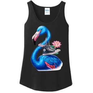 Kamala The Stylish Flamingo Takes Flight Ladies Essential Tank